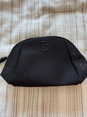Giorgio Armani Black Mesh Toiletry Pouch